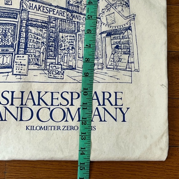 Shakespeare And Company Paris Canvas Tote Bag With Interior Zipper Pocket Unisex - Picture 3 of 6